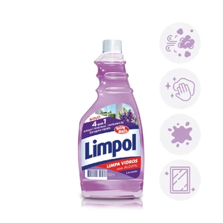 Refil Limpa Vidro Spray Lavanda 4 1 Limpol Bombril 500Ml
