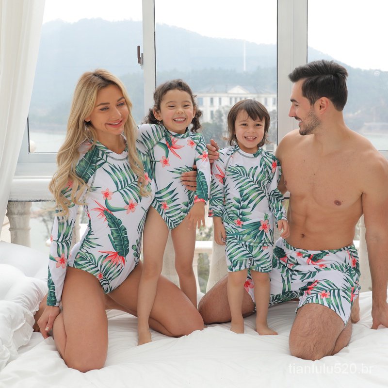 Roupa de sale banho para familia