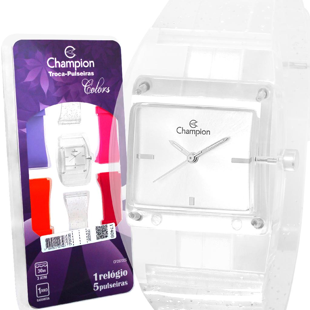 Relógio Champion Feminino Troca Pulseiras Colorido Original | Shopee Brasil