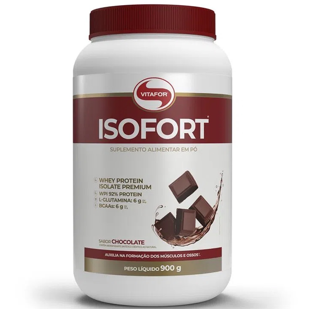 Whey Isolado Isofort 900g – Vitafor Suplemento Alimentar