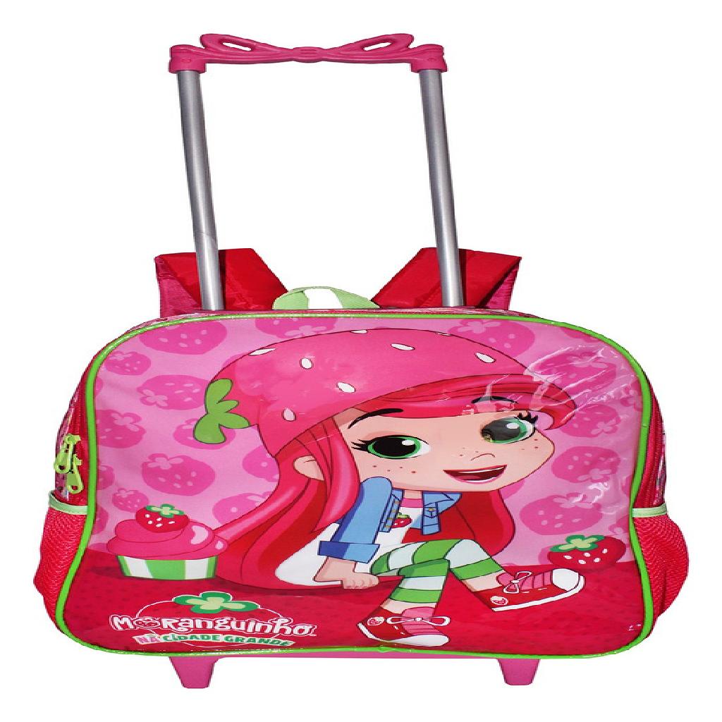 Mochila Infantil Moranguinho Meninas Rodinhas Escolar Rosa | Shopee Brasil