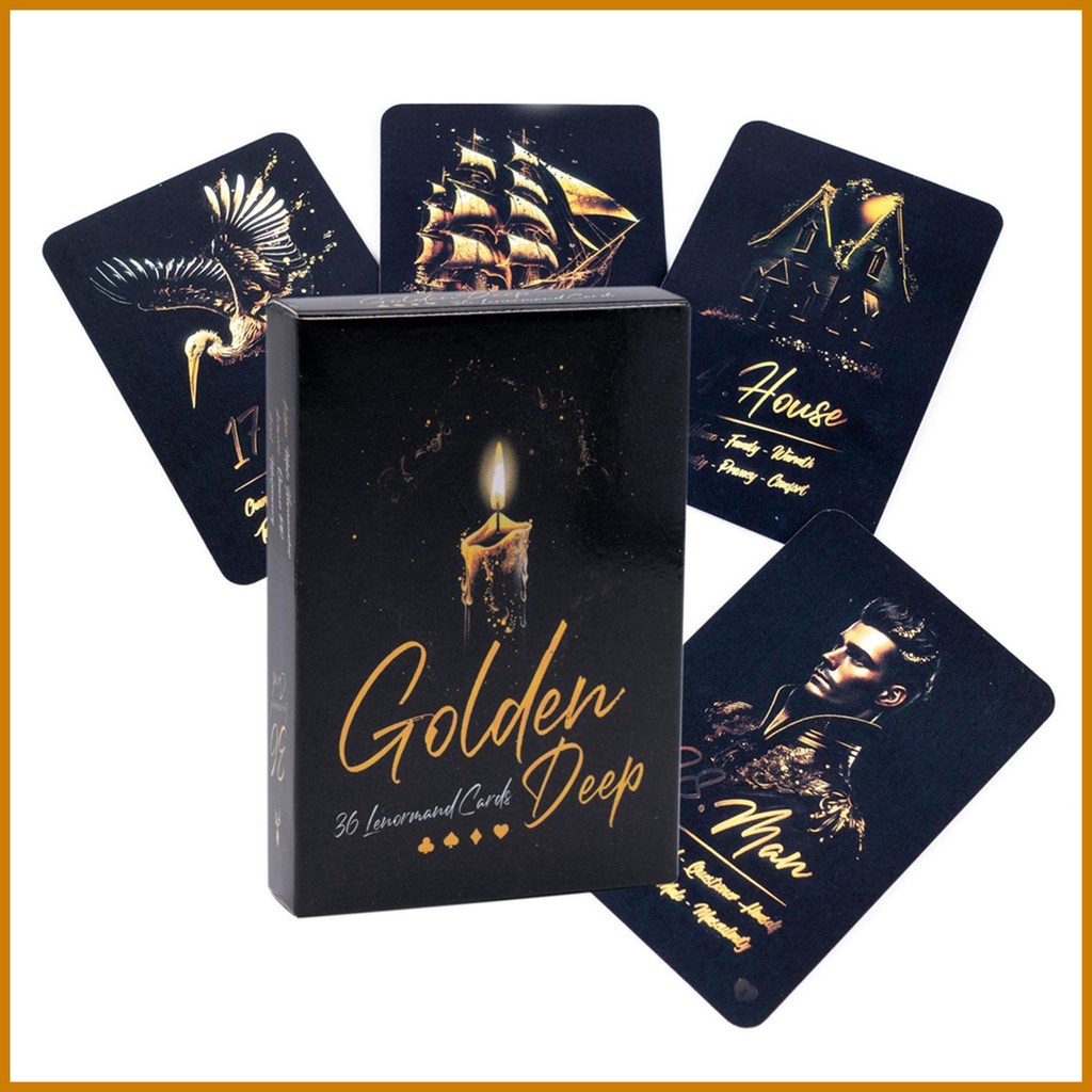 Cartas De Tarô Fortuna Golden Deep Lenormand Divinação Versão Em Inglês Oracle Decks Jogo De Tabuleiro De Mesa deyile1br