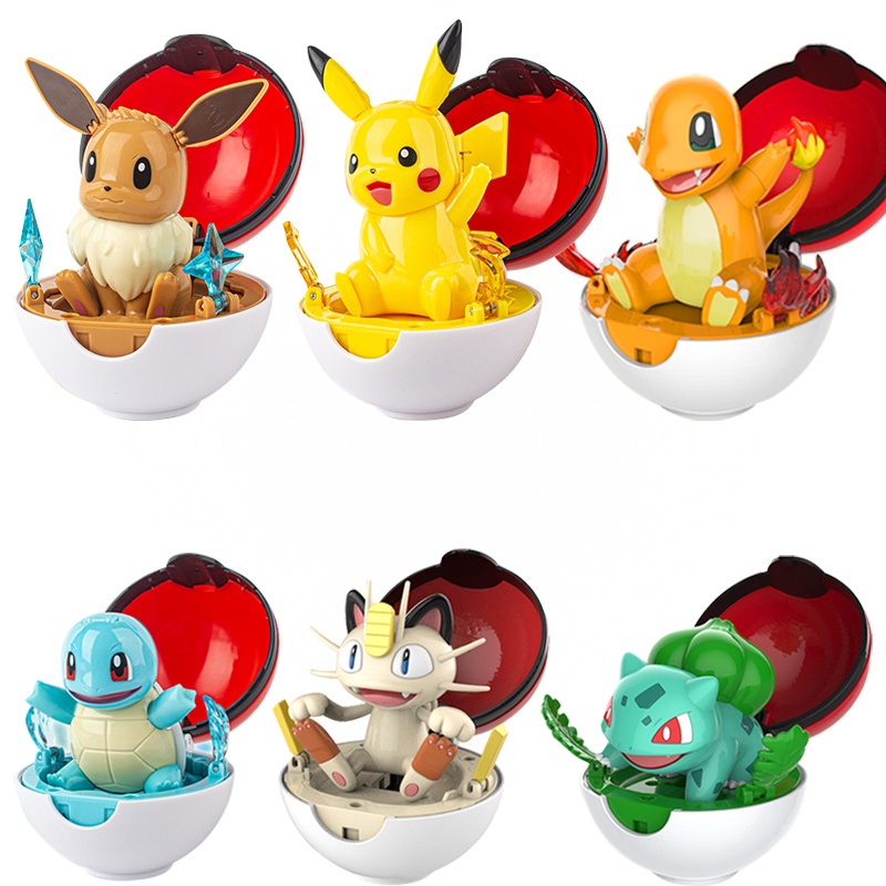 Pokemon Pikachu Metamorphosis Segunda Geração De Bolas De Elfo Decoração/Monstros De Bolso Modelo Feito A Mão Presentes De Brinquedos Masculinos E Femininos