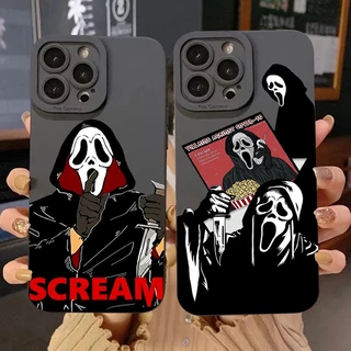 Capa De Telefone Terror Ghost Scream Para iPhone 11 15 13 12 14 Pro Max XS X XR 7 8 Plus SE 2020 Silicone Fosca À Prova De Choque
