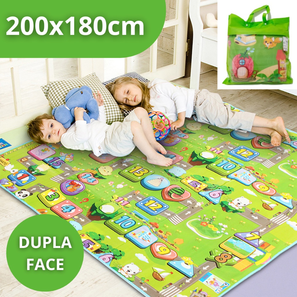 Kit 10 Children's Eva Bebe 50x50 10mm Colorful Tatami Carpet