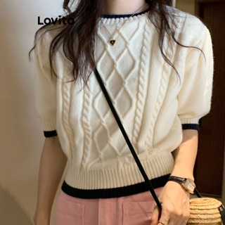 Lovito Suéter Elegante Patchwork Colorblock Para Mulheres LNA40141