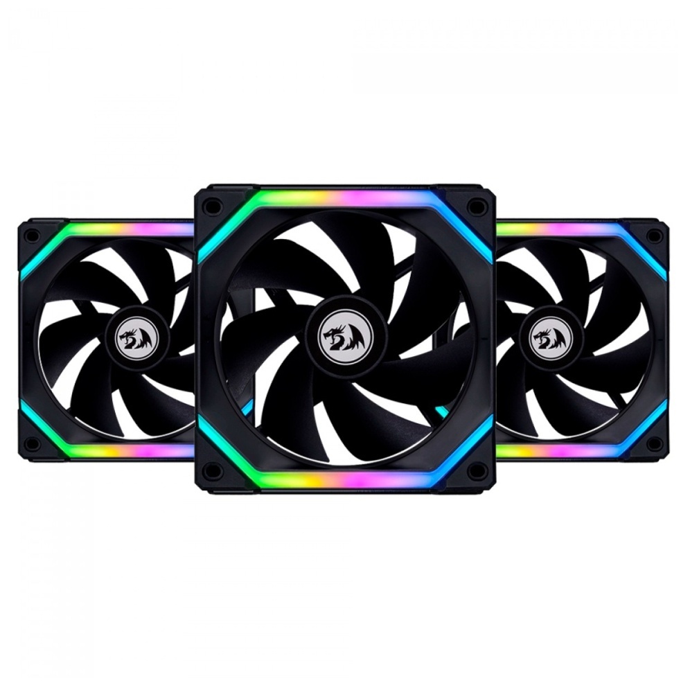KIT 3 COOLERS 120MM LIAN LI UNI FAN REDRAGON SPEC, ARGB, BLACK - UF-SL120-3B SI