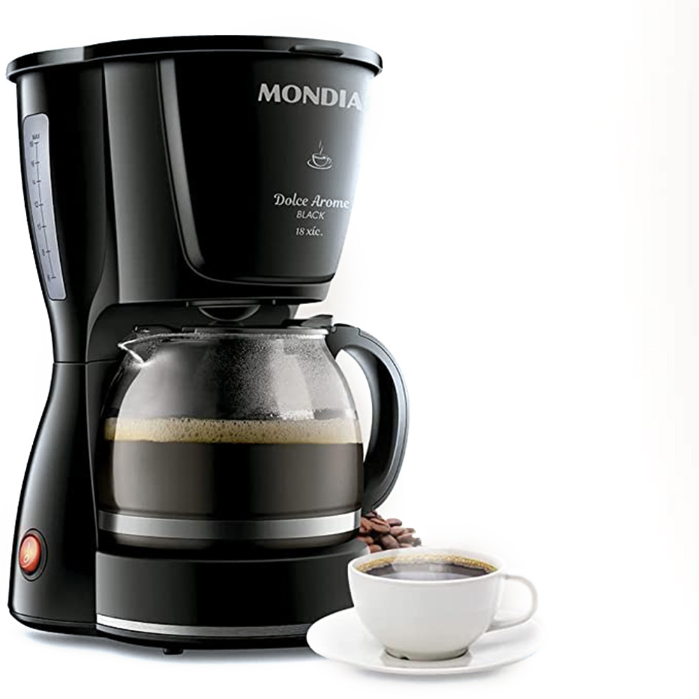 Cafeteira Elétrica, 18 Cafés, Dolce Aroma, Mondial, 550W, C-30-18X-FB, 220V - PRETA