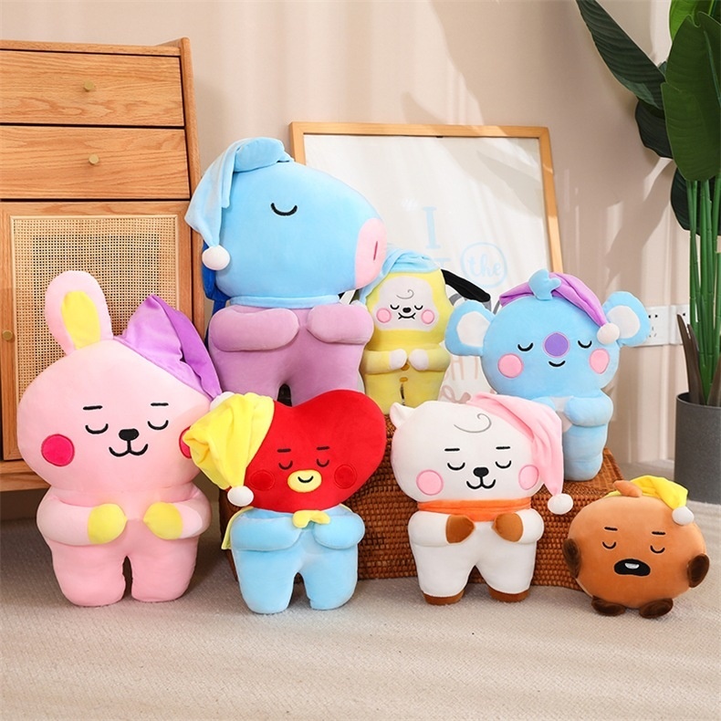 30cm /bts BT21 Boneca de Pelúcia Dorminhoca TATA CHIMMY COOKY