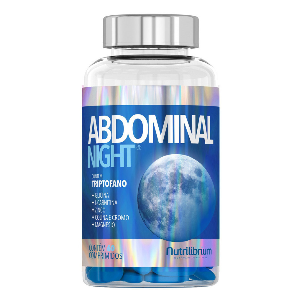 Abdominal Night Com Triptofano Colina L-carnitina Cromo 60 comprimidos