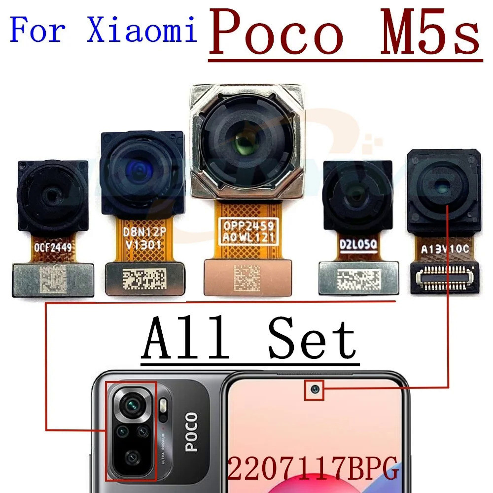 Original Frente Voltar Câmera Principal Para Xiaomi Poco M5s 2207117BPG ...