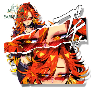 EARLFAMILY Biquíni Mavuika Fanart Adesivo De Carro Hot Genshin Impact Chibi Decalque De Cabeça Grande JDM Capacete Peeke