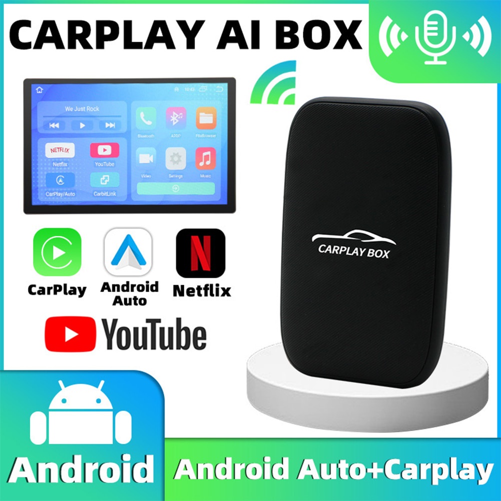 Adaptador Sem Fio CarPlay & Android Auto Para Carros Com De