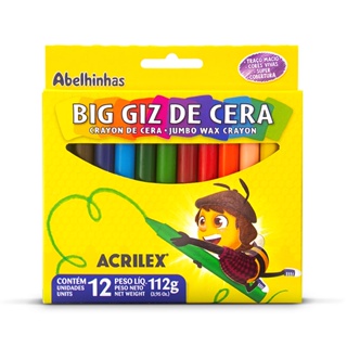Gizão de cera Big 12 cores 09111 Acrilex