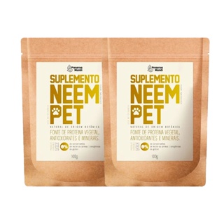 Kit 2 Suplementos Neem Pet 100% Natural Combate Coceiras