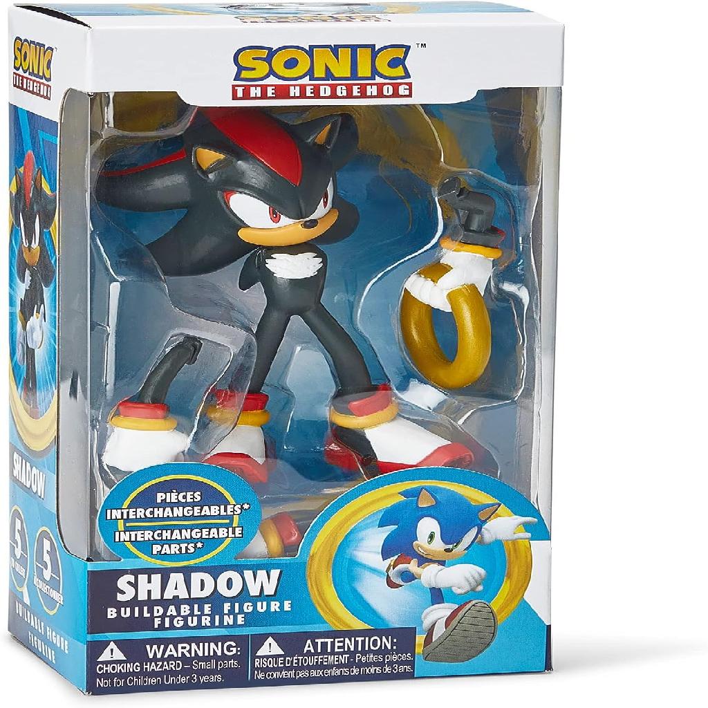 Boneco Sonic The Hedgehog - Shadow 11 Pontos Articulações 10 cm