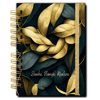 Planner Pessoal de Planejamento Estratégico EMF.Planner (Folhas Douradas)