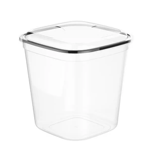 Pote de Plástico Quadrado Alto Transparente 6,6 litros Uninjet