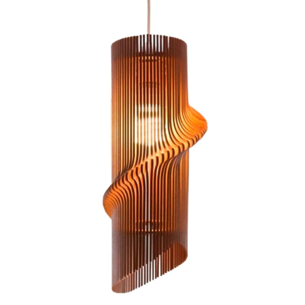 Luminária Teto tipo Pendente MAIA MDF - Completa