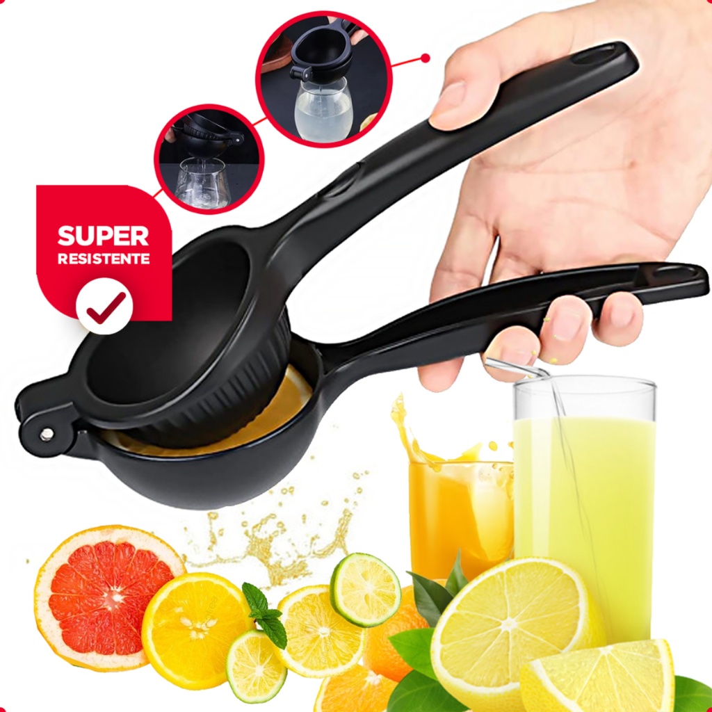 Espremedor Amassador De Limão Manual Inox Preto Alumínio Utensilio Para ...