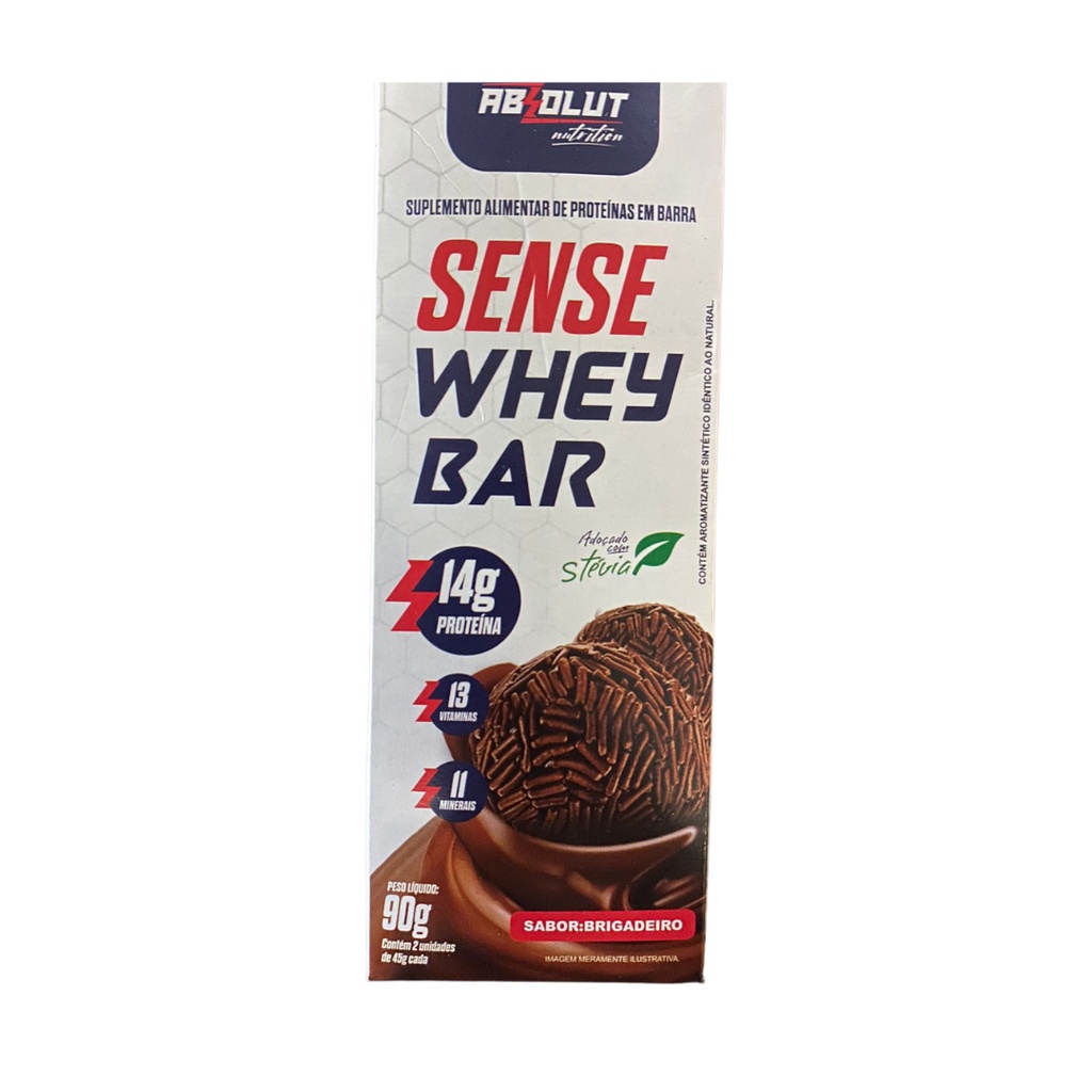 Caixa de barra de Proteína Sense Whey Bar com 2 unidade – Absolut Nutrition