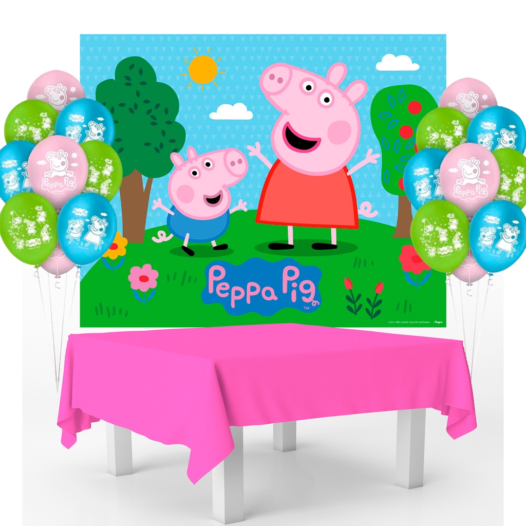 casinha peppa  Peppa pig birthday party, Peppa pig birthday party  decorations, Peppa pig birthday