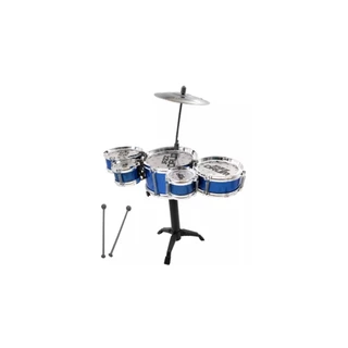 Mini Bateria Musical Infantil Brinquedo Menino Menina Azul