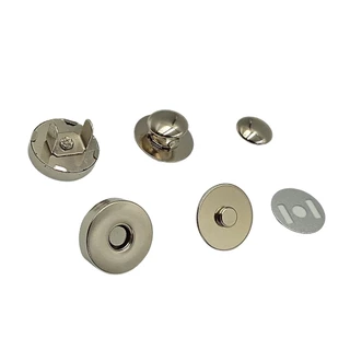 BOTÃO MAGNÉTICO IMANTADO FORTE REBITE 1 LADO 18MM - 100 UND - NÍQUEL