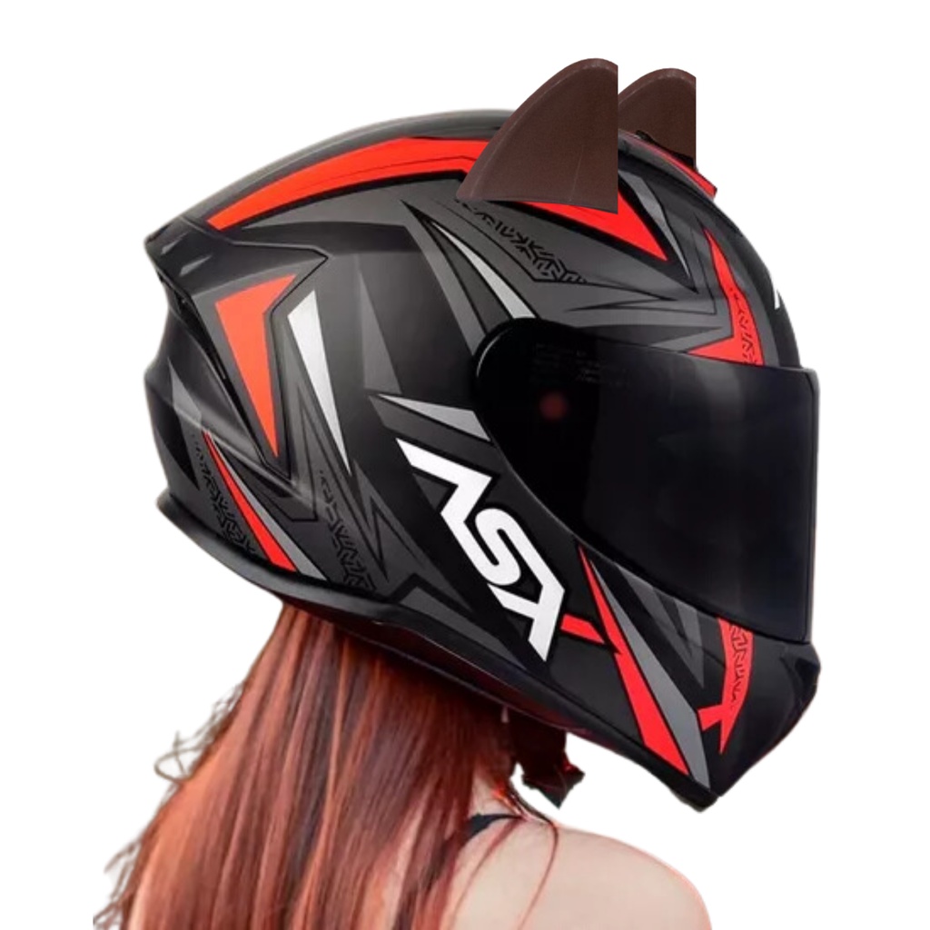 Kit 2 Pcs Orelha De Gato Orelinha Capacete Moto Bike Acessórios Gatinho ...