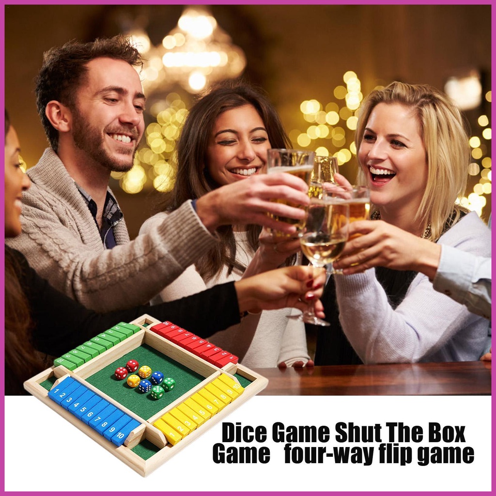 Shut The Box – Jeu De Dés En Bois Pour 2 à 4 Joueurs, éducatif, Mathématiques, Famille, Pub, Classe, Enfants Adultes