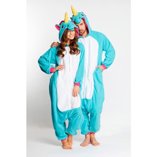 Pijama Unicórnio Kit Casal Longo Macacão Kigurumi Linha Noite