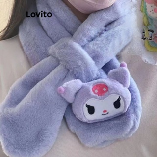 Lovito Lenços De Coração Femininos De Pelúcia Sanrio Com Estampa Fofa De Desenho Animado Para Mulheres LFA10640