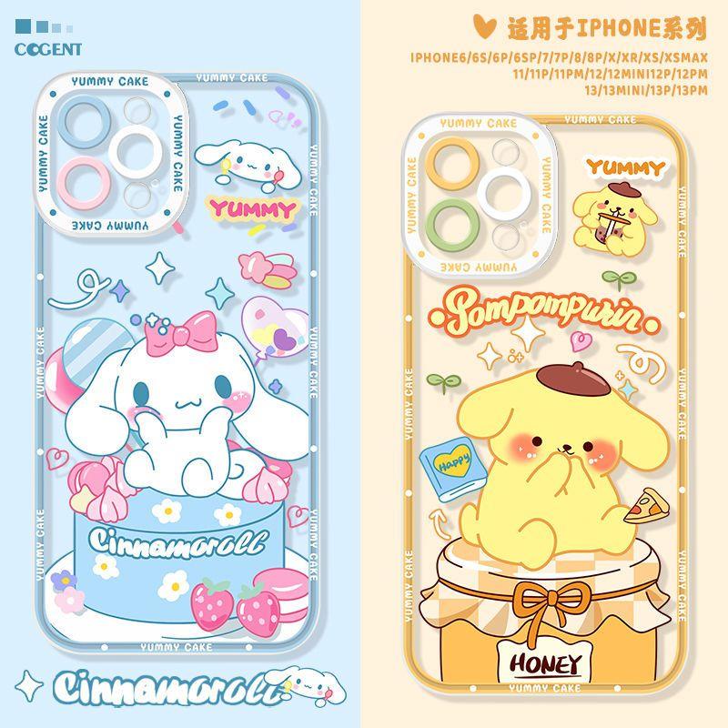 Capa De Canela Kuromi Cinnamoroll Para Samsung Galaxy A05 A05S S23 S21 S24 Plus Ultra S23FE S21FE Transparente TPU Moda Protetora Câmera Soft Phone