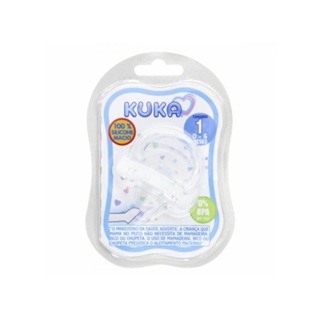 Chupeta Kuka Soft Comfort Bico Redondo de Silicone Azul 1 Unidade