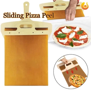 555x36cm Tábua De Transferência Deslizante De Pizza Com Cabo De Madeira Para Cozinha/Bandeja De Torrefação De Alimentos