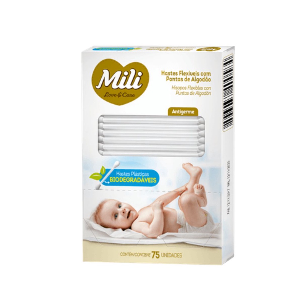 Hastes Flexiveis Mili Love Care 75 unidades | Shopee Brasil