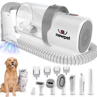 Newpet Aspirador de pelos para animais de estimação – Kit multiuso para cuidados com cães e outros utensílios de cuidados para cães e gatos 110v/220v