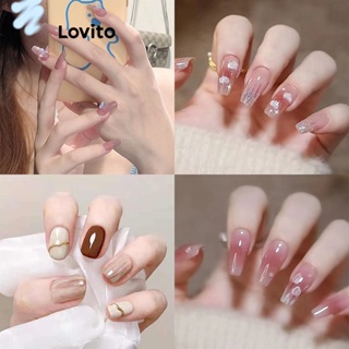 Lovito Beauty Ins Y2K À Prova De Água 3D Relevo Ano Novo Chinês Unhas Artificiais Para Mulheres LBT01046