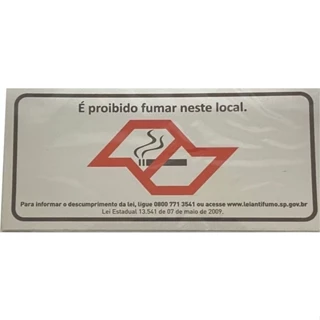 3 Placas De Alumínio Resistente (proibido Fumar Neste Local)