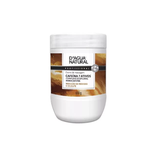 Creme De Massagem D'Agua Natural Cafeína 7 Ativos 650g – Nutrição e Bem-Estar em Oferta na Shopee