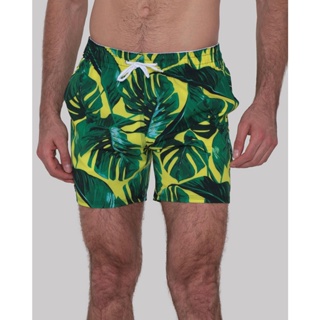 Bermuda Masculina Estampa Folhagem Verde
