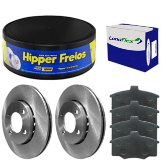 Kit Pastilha Disco Freio Monza 85 A 97 Dianteiro Ventilado