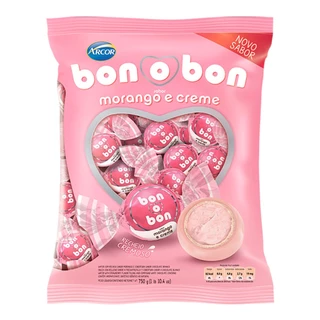 Bombom Morango Creme Bon o Bon 750Gr - Arcor