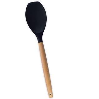 Espátula Redonda de Silicone Preto Oikos