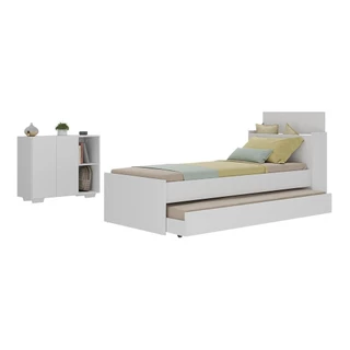 Conjunto Quarto Bicama com Baú e Balcão 2 Portas Multimóveis MP4117