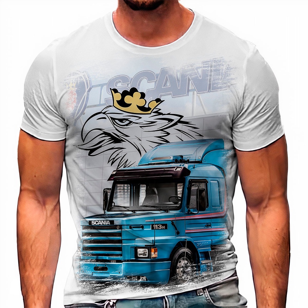 Camiseta Masculino Scania Arqueado Amarelo