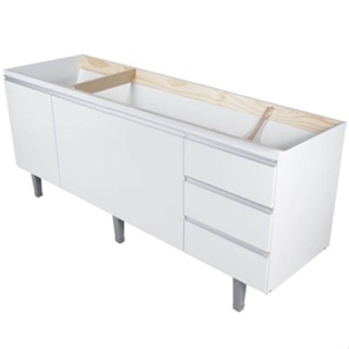 Gabinete Montebello p/ Pia 2,00MTS Branco Bonatto