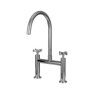 Torneira Para Cozinha Gourmet Inox Misturador Duplo Comando Içana Pingoo - Prata em Oferta na Shopee