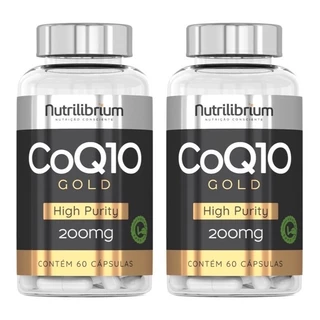 Kit 2x Coq10 Coenzima Q10 200mg Gold 60 Cápsulas Nutrilibrium