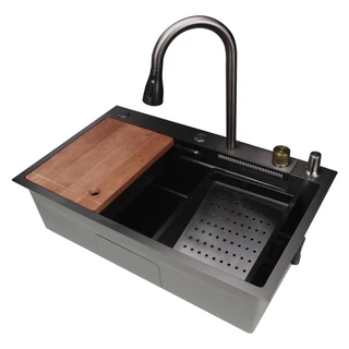 Cuba Inox Preta Pia Cozinha Gourmet Luxo 75 x 46 cm em Oferta na Shopee